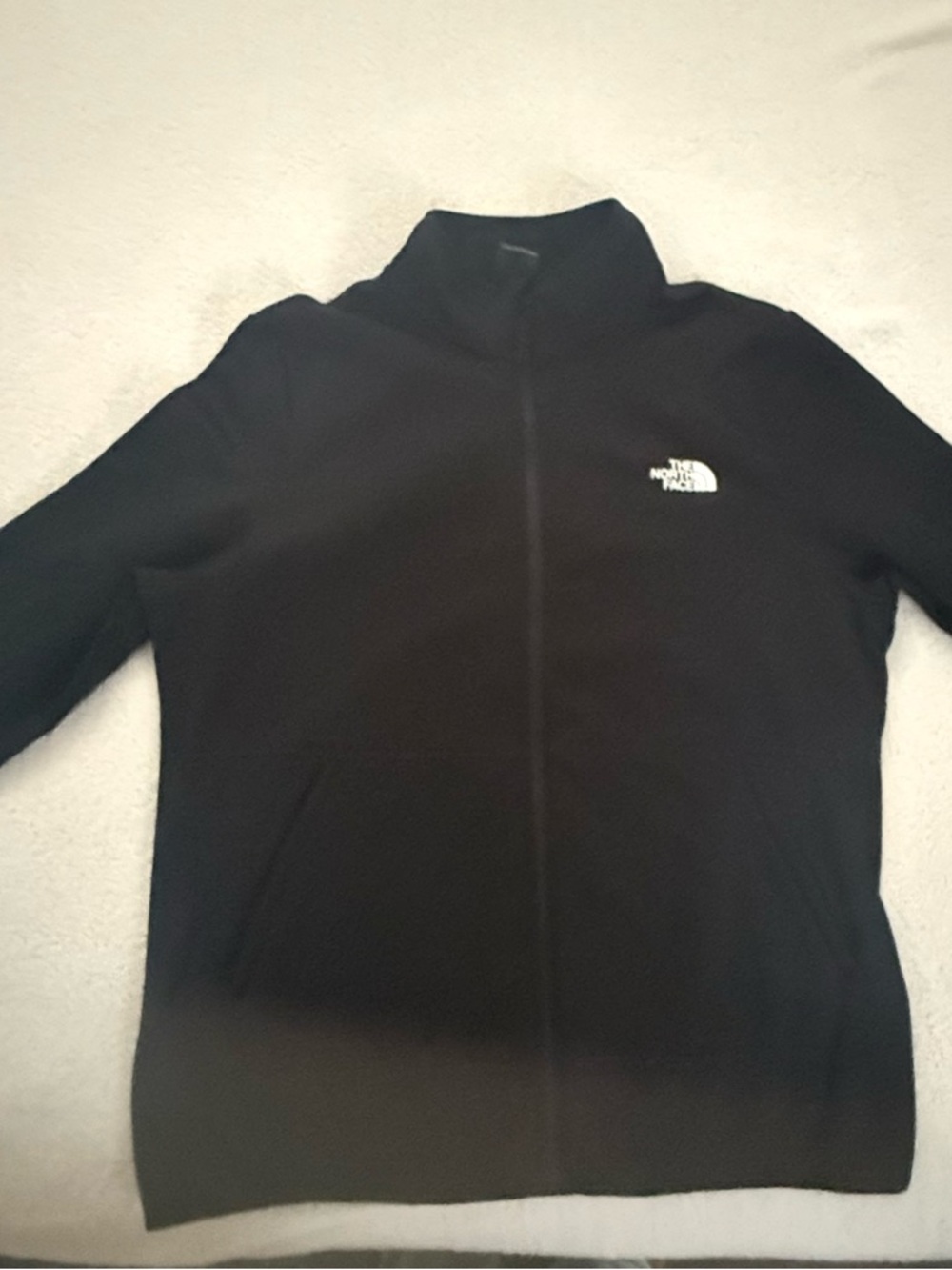 The North Face Black Women's Full‑Zip Bomber Jacket with White Logo
